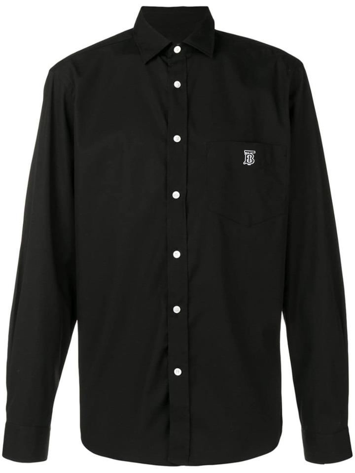 Burberry Embroidered Logo Shirt - Black