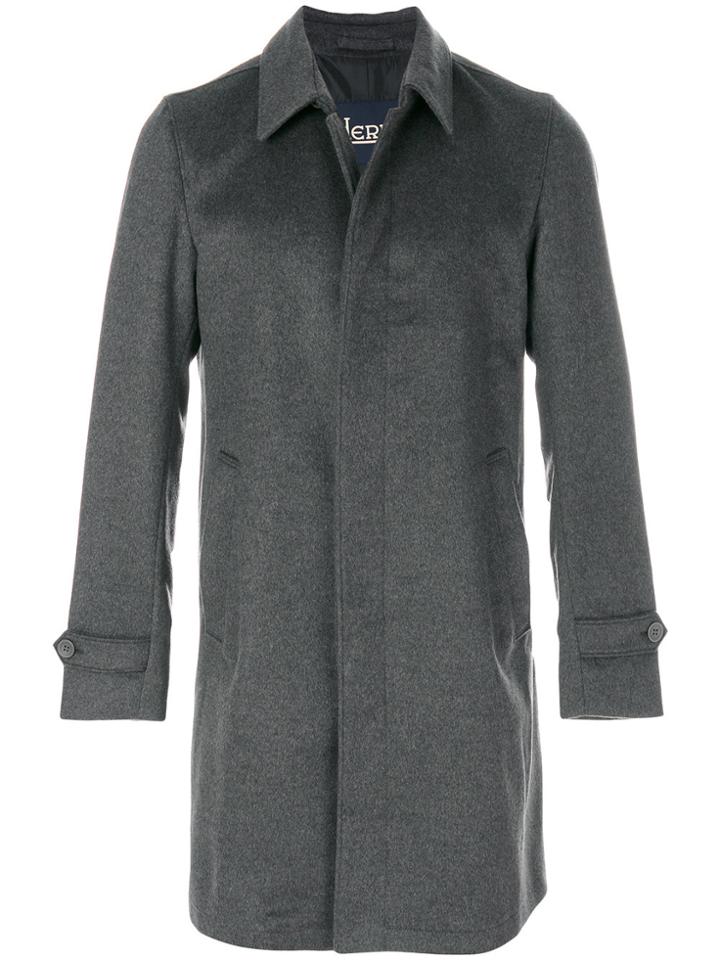Herno Single-breasted Coat - Grey