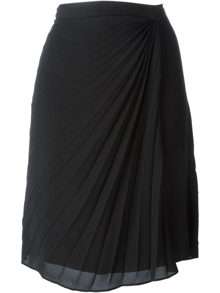 Maison Margiela - Pleated Skirt - Women - Polyester - 42, Women's, Black, Polyester