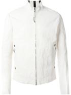 Isaac Sellam Experience Creased Zipped Jacket, Men's, Size: M, White, Lamb Skin