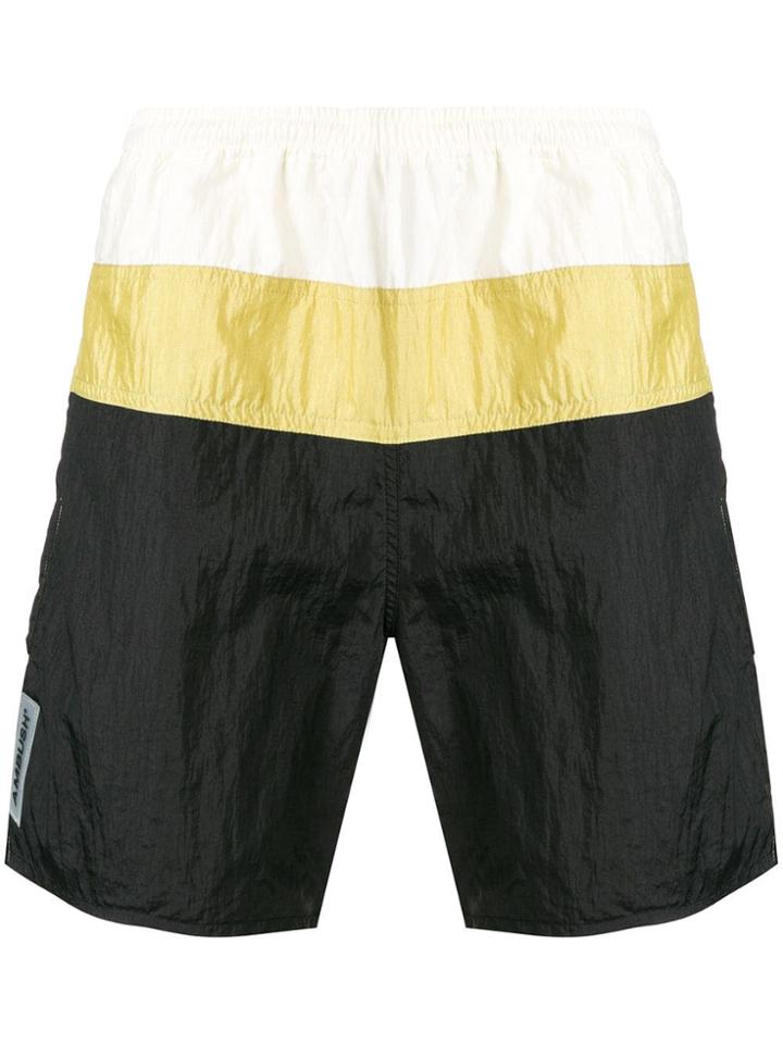 Ambush Striped Swim Shorts - Black