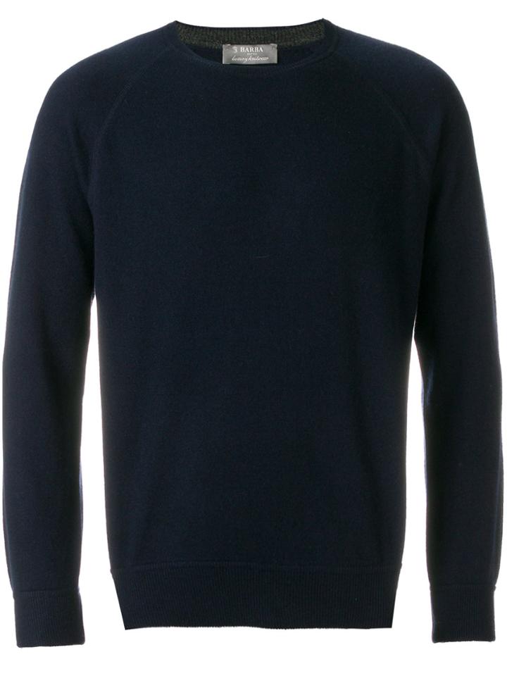Barba Crew Neck Sweater - Blue