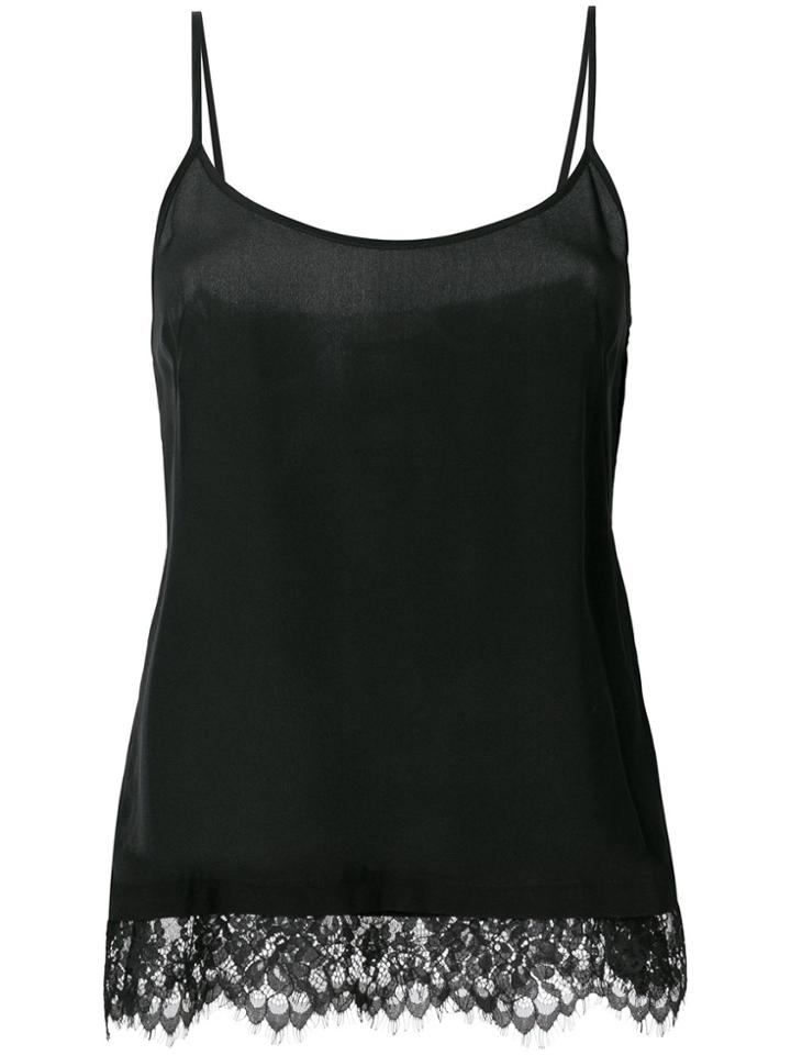 Liu Jo Lace-hem Camisole Top - Black