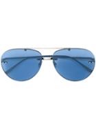 Bottega Veneta Eyewear Aviator Shaped Sunglasses - Blue