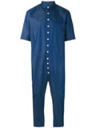 Sunnei - Buttoned Jumpsuit - Men - Cotton - M, Blue, Cotton