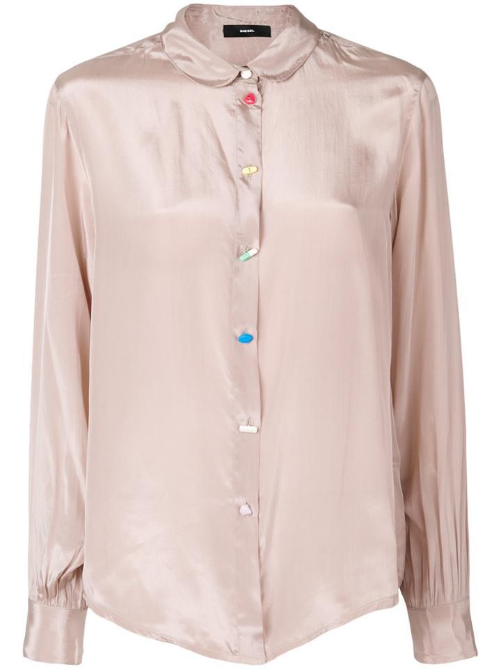 Diesel Classic Fitted Blouse - Nude & Neutrals
