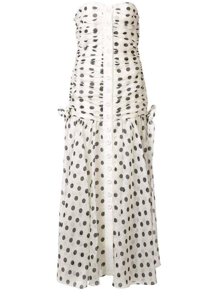 Zimmermann Ruched Off-shoulder Dress - White