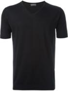 John Smedley Short Sleeve Knit Pullover, Men's, Size: Large, Black, Cotton