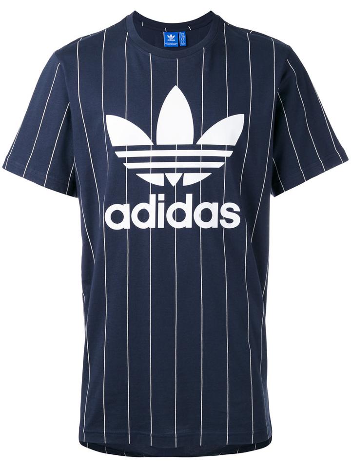 Adidas Originals - Pinstripes T-shirt - Men - Cotton - Xl, Blue, Cotton