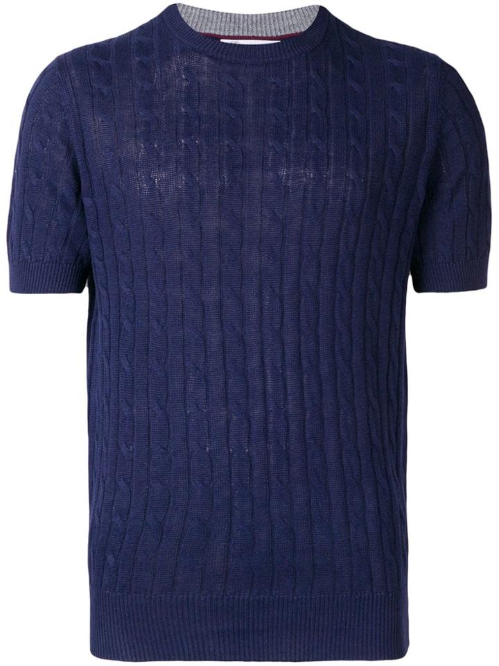 Brunello Cucinelli Fitted Sweater - Blue