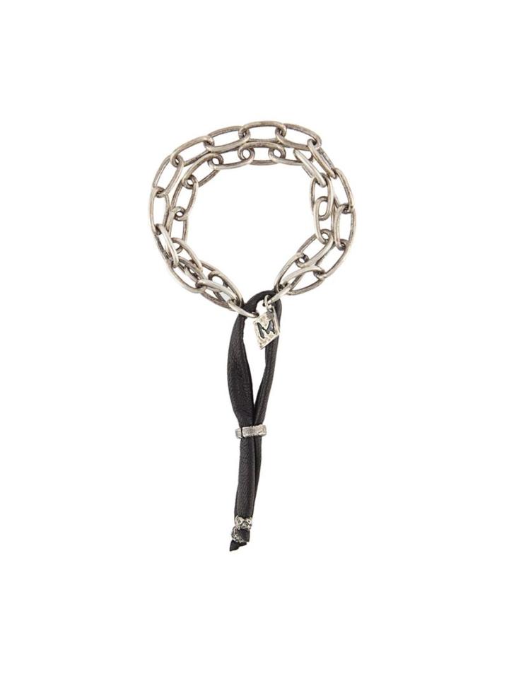 M. Cohen Frosted Onyx Stone Bracelet, Men's, Black, Cotton