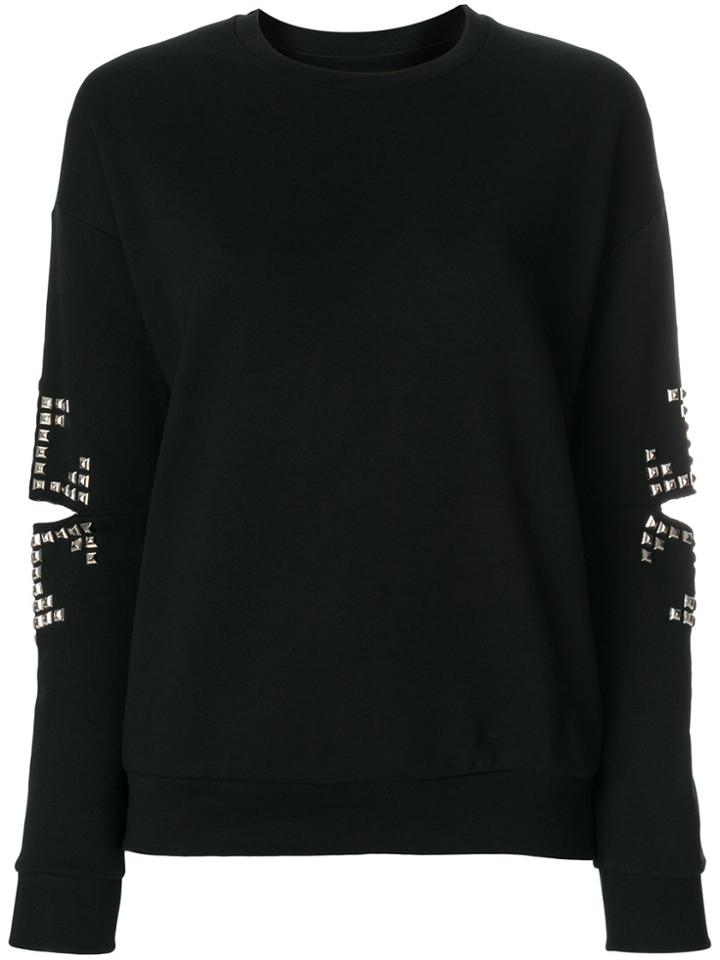 Gaelle Bonheur Cross Cut Out Sleeve Top - Black