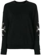 Gaelle Bonheur Cross Cut Out Sleeve Top - Black