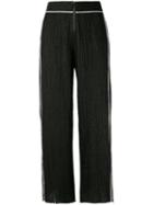 Aviù - Side Stripe Track Pants - Women - Polyamide/polyester/cotton/spandex/elastane - 44, Black, Polyamide/polyester/cotton/spandex/elastane