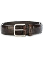 Orciani Scratched Design Belt, Men's, Size: 95, Brown, Leather/brass