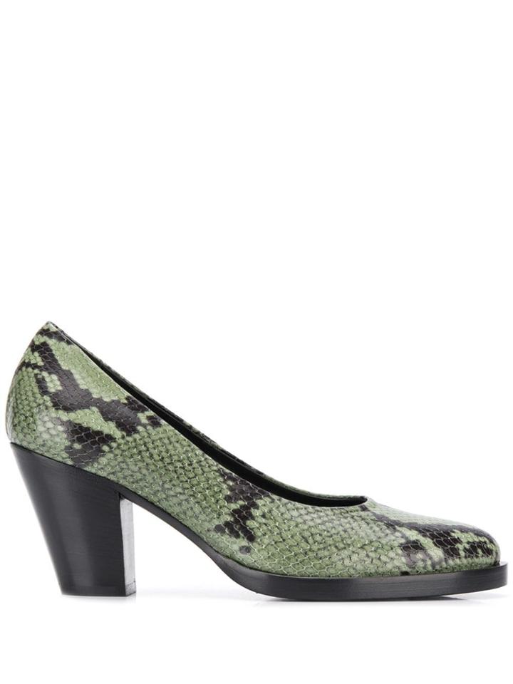 A.f.vandevorst Snakeskin Effect Pumps - Green