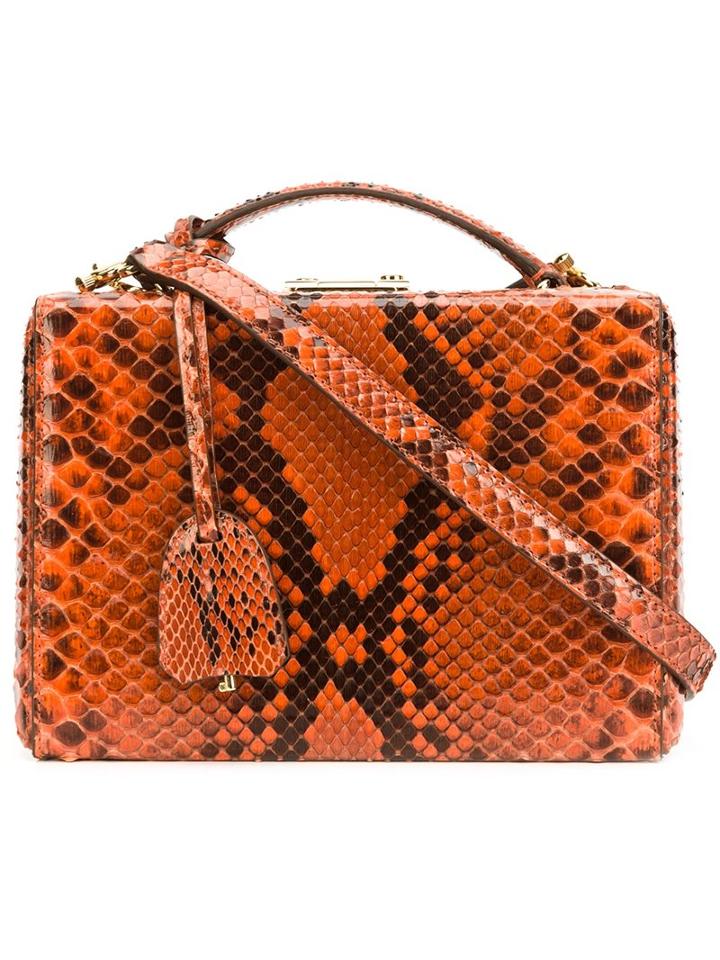Mark Cross Mini Box Tote, Women's, Red