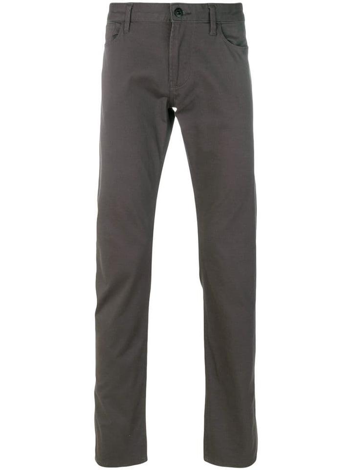Armani Jeans Straight-leg Chinos - Grey