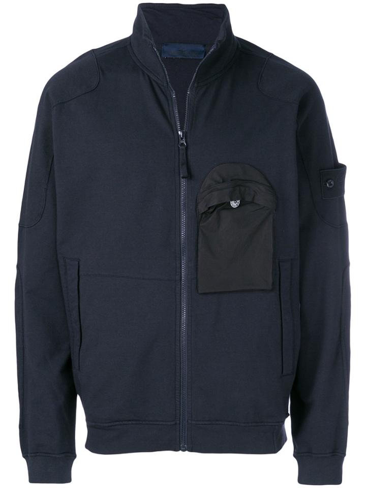 Stone Island Zipped Fitted Sweatshirt - Blue