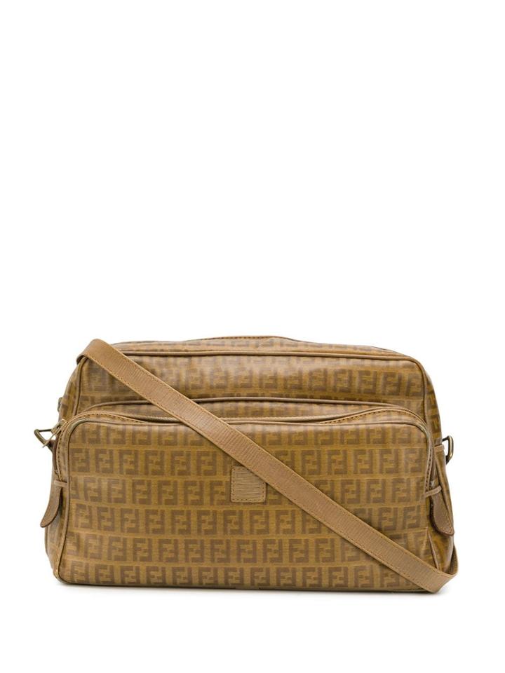 Fendi Pre-owned 1980's Logo Pattern Shoulder Bag - Brown