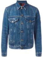 Gucci Embroidered Denim Jacket, Men's, Size: 46, Blue, Cotton