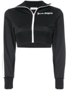 Palm Angels Cropped Track Jacket - Black