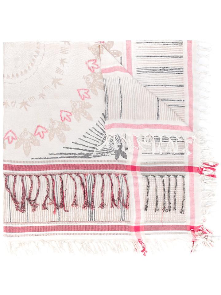 Zadig & Voltaire - Tassel Trim Scarf - Women - Viscose - One Size, Women's, Nude/neutrals, Viscose
