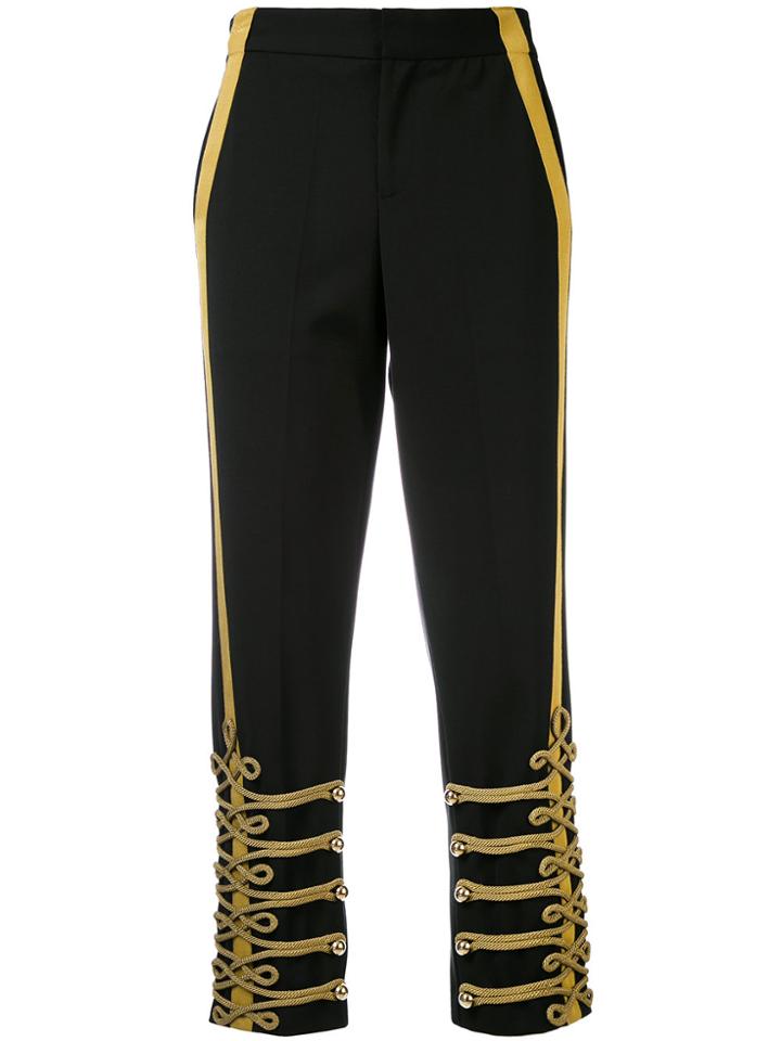 A.f.vandevorst Straight Military Trousers - Black