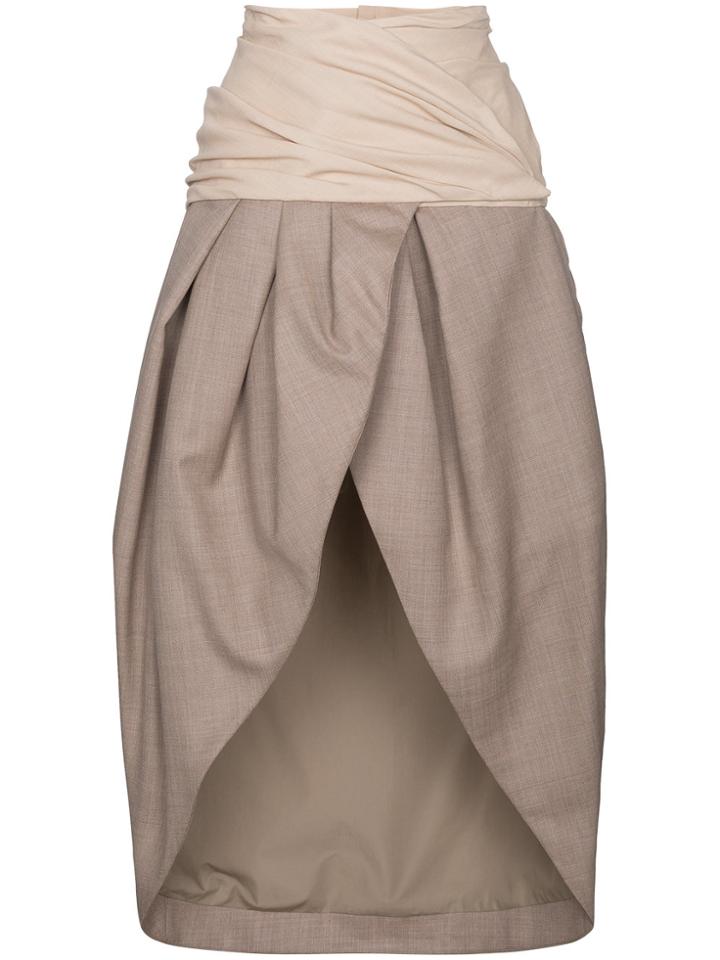 Jacquemus Beige Asymmetric Hem Skirt - Nude & Neutrals