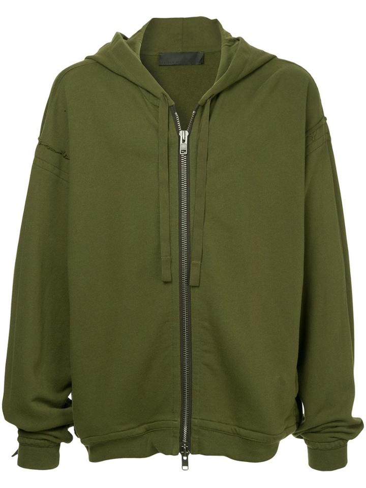 Haider Ackermann Oversized Zipped-up Hoodie - Green