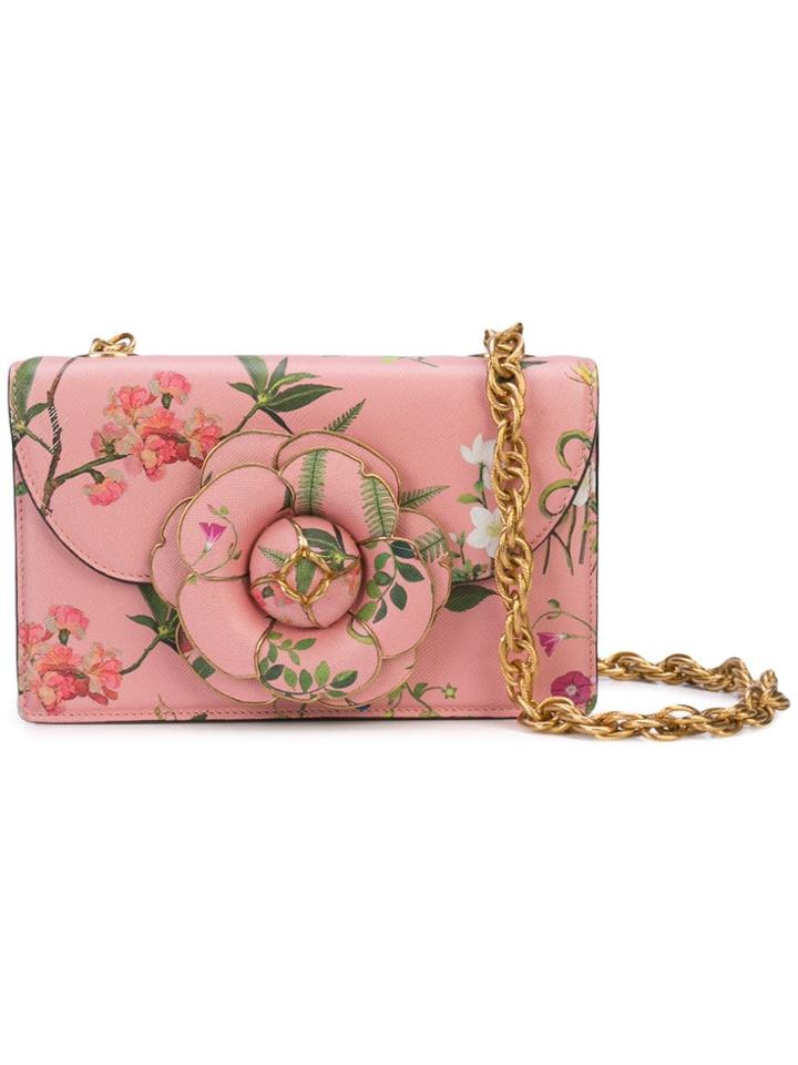 Oscar De La Renta Tro Single Compartment Crossbody Bag - Pink