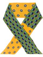 Odeeh Lips Print Scarf, Women's, Yellow/orange, Silk