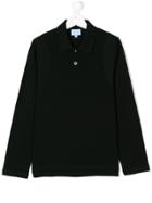 Lanvin Petite Teen Long Sleeved Polo Shirt - Black