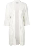 Snobby Sheep Open-front Draped Cardigan - White