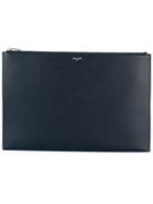 Saint Laurent Classic Paris Zip Fastening Tablet Case, Men's, Blue, Calf Leather