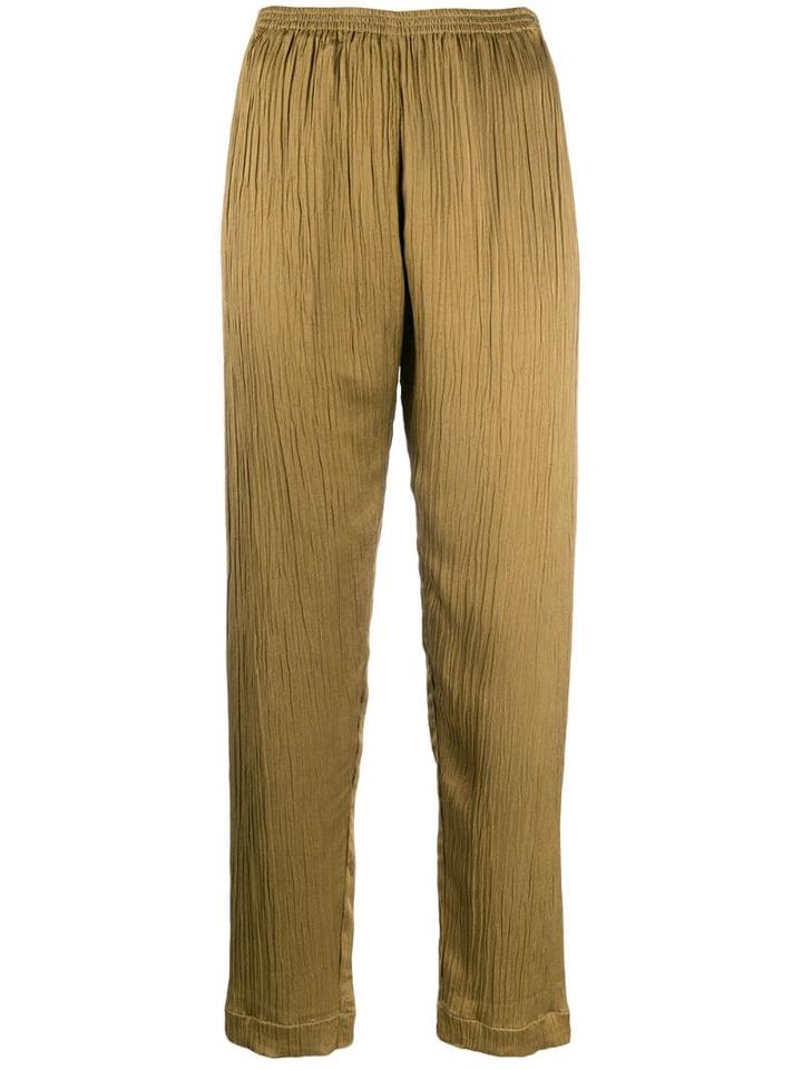 Forte Forte Micro Pleated Trousers - Green