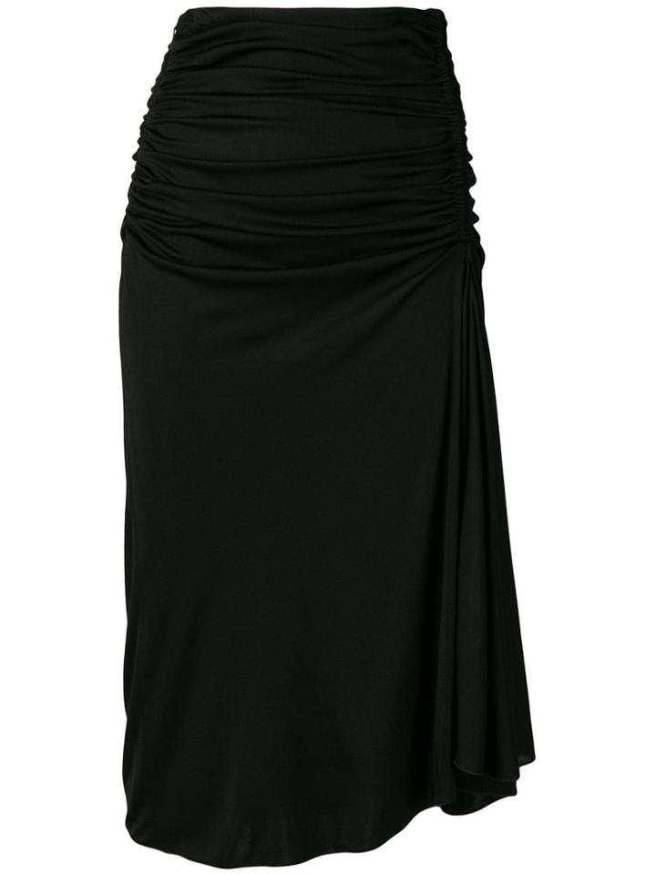 Emilio Pucci Draped Midi Skirt - Black