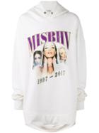 Misbhv Logo Print Hoodie, Men's, Size: Medium, White, Cotton/polyamide