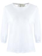 Andrea Bogosian Bow Detail Blouse, Women's, Size: P, White, Cotton