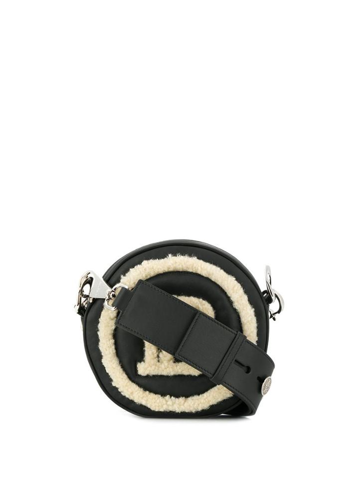 Balmain Round Monogram Cross Body Bag - Black