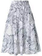 Isolda Printed Skirt - White