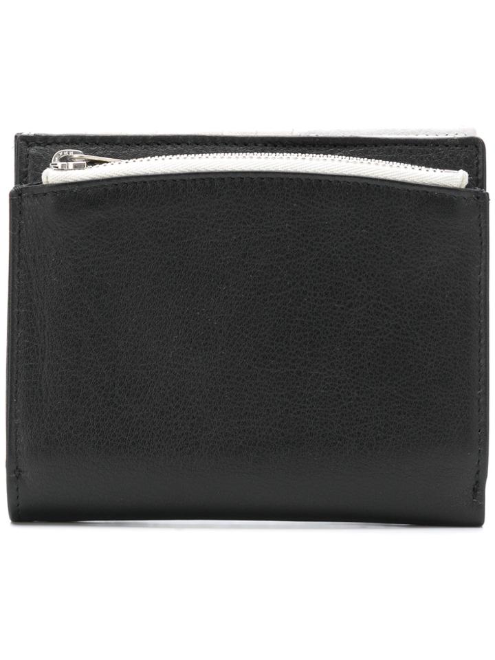 Maison Margiela Contrast Zipped Wallet - Black