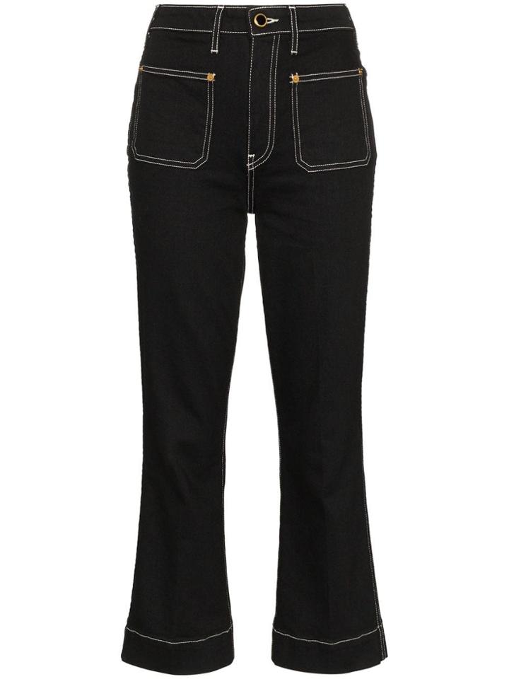 Khaite Raquel Cropped Jeans - Black
