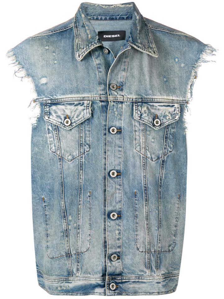 Diesel D-vinny Denim Vest - Blue