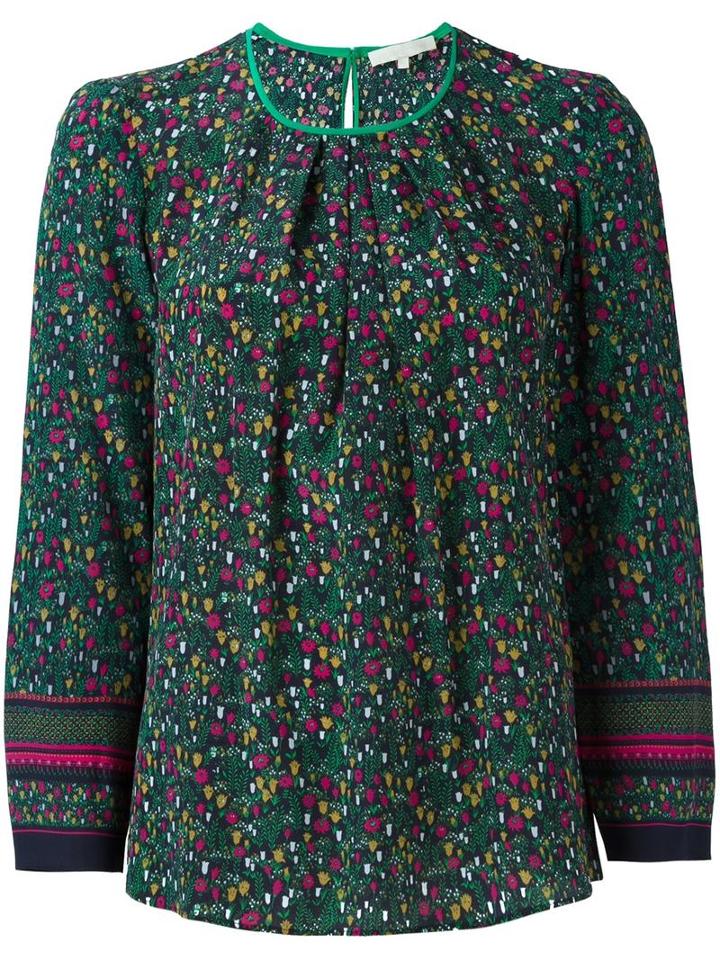 Vanessa Bruno Floral Print Blouse, Women's, Size: 36, Green, Silk
