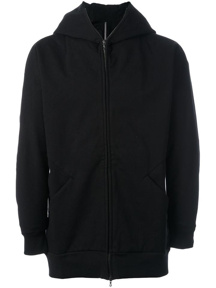 Attachment Zipped Hoodie, Men's, Size: 3, Black, Cotton/nylon