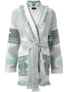 Alanui Belted Cardigan - Grey