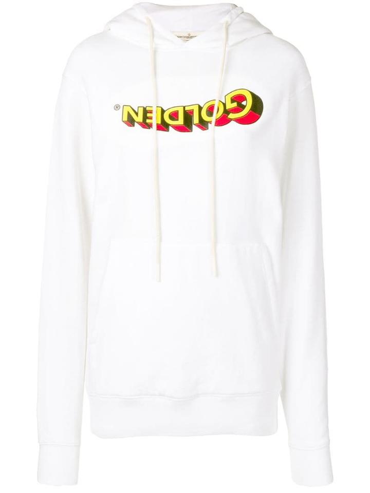 Golden Goose Upside-down Logo Hoodie - White