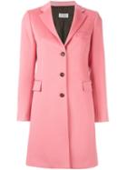 Alberto Biani Single Breasted Coat, Women's, Size: 42, Pink/purple, Acetate/viscose/virgin Wool
