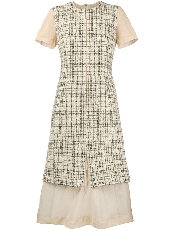 Comme Des Garçons Pre-owned 1997 Deconstructed Plaid Dress - Neutrals